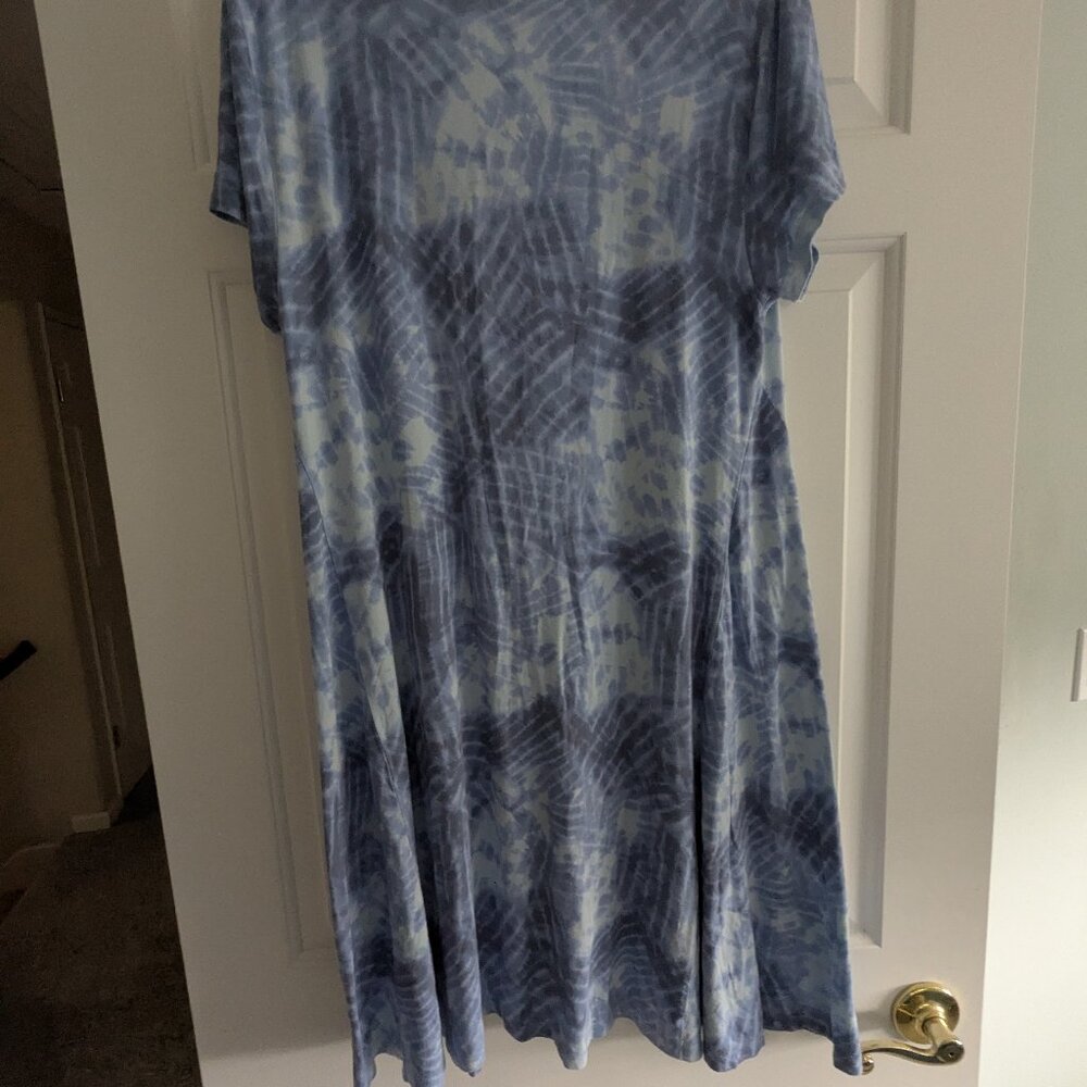 Tie Dye Blue Flowy Sundress Size L - Picture 4 of 4